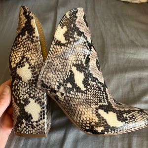 Steve Madden snake skin booties